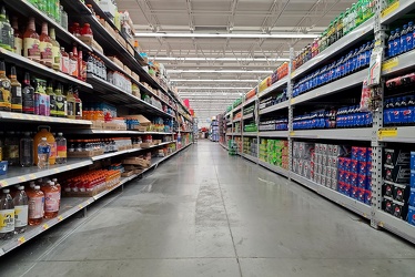 Beverage aisle at Egg Harbor Walmart