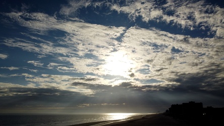 Sky over Atlantic City beach