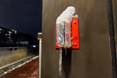 Icy fire alarm strobe