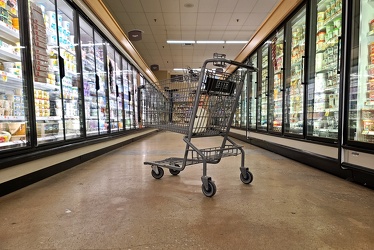 Cart in frozen food aisle at Giant Food [01]