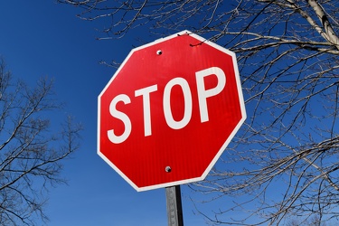 Stop sign at Warrenton Volunteer Fire Company