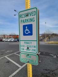 Reserved parking at Sharp Shopper in Waynesboro, Virginia