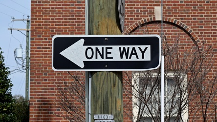 One way sign on West Frederick Street