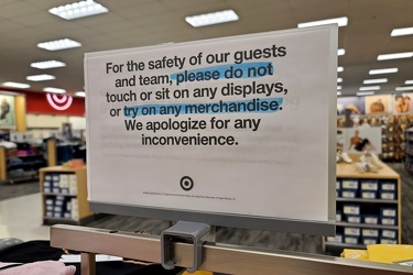 Pandemic-related signage at Target [06]