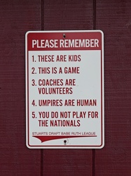 Reminders about the baseball game