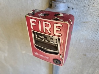 Fire alarm pull station at New Street parking garage [05]