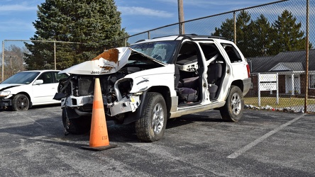 Wrecked car at Stuarts Draft Volunteer Fire Department