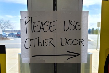 "Please use other door" at Sears