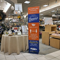 Health and safety sign at Boscov's