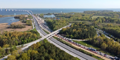 Traffic backup on Bay Bridge approach