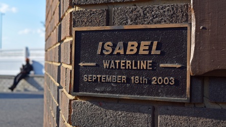 Hurricane Isabel waterline plaque