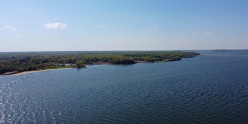 Sandy Point State Park from offshore