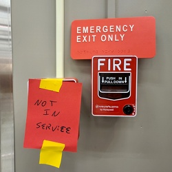 Old and new pull stations at Target in Frederick, Maryland