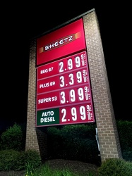 Sign at Sheetz in Staunton, Virginia