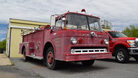 Vintage Seagrave fire truck at Churchville Volunteer Fire Department [02]