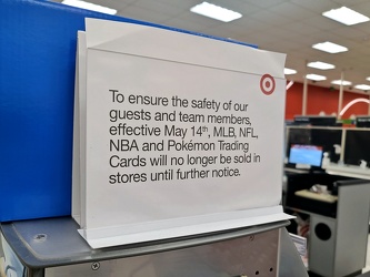 Trading cards no longer sold in-store at Target