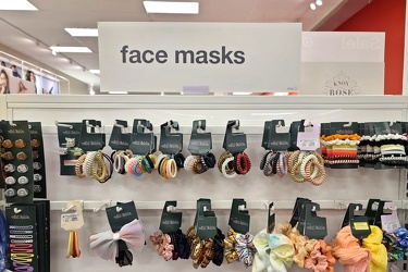 Repurposed face mask display