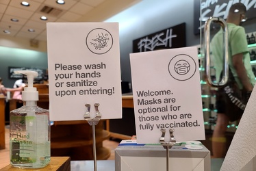 COVID signage at Lush