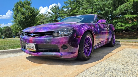 Chevrolet Camaro in galaxy wrap