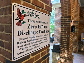 Zero Effluent Discharge sign at Ivy rest area [01]