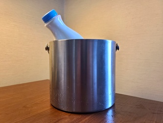 Milk in an ice bucket