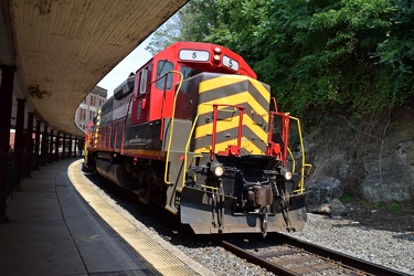 Buckingham Branch locomotive 5 at Staunton Amtrak station