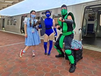 Cosplayers at Vienna station