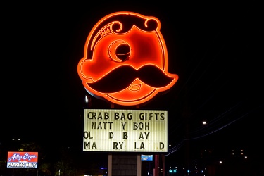 Mascot for National Bohemian beer at the Crab Bag