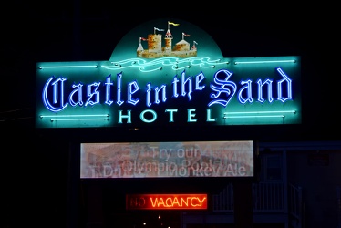 Sign for Castle in the Sand Hotel