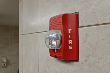 Fire alarm strobe at Kroger in Charlottesville, Virginia [02]