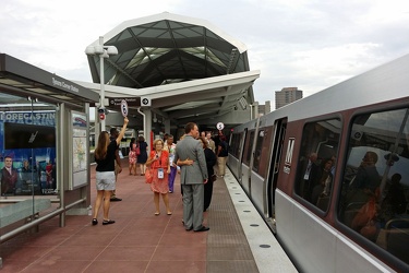 Boarding for VIP ride at Tysons Corner station