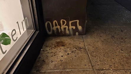 "Oarf" graffiti tag