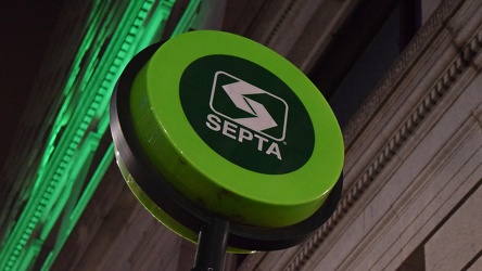 SEPTA sign outside Walnut-Locust station