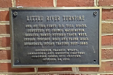 Little River Turnpike plaque