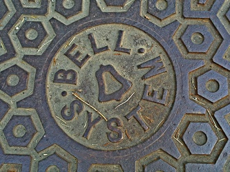 Bell System manhole cover in Westminster, Maryland