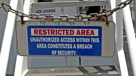 Restricted area signage