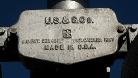 Union Switch & Signal builder's plate