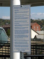 Cumberland park rules sign