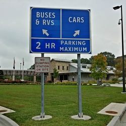 Sign with corrected lettering