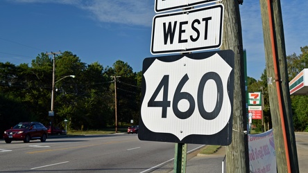 Reassurance marker for US 460 Business westbound [02]