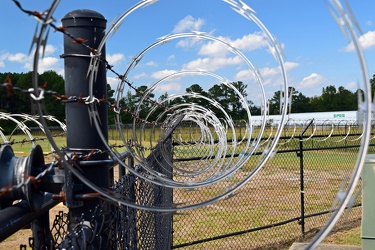 Razor wire fence at Goldsboro Flea Market [04]