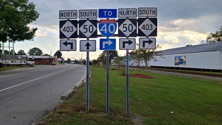 Sign assembly on US 117 in Faison, North Carolina