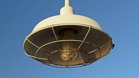 Light fixture over a dock in New Bern, North Carolina