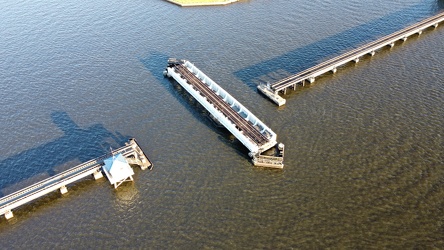 Swing bridge over the Trent River