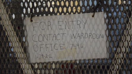 "For entry, contact Wardroom office"