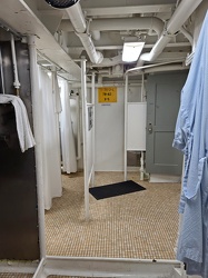 Shower room on the USS Wisconsin