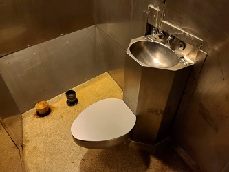 Bathroom in the USS Wisconsin's brig