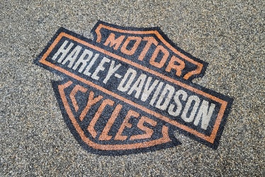 Harley-Davidson logo in gravel [01]