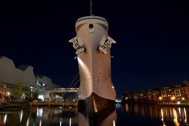 USS Wisconsin at night [02]