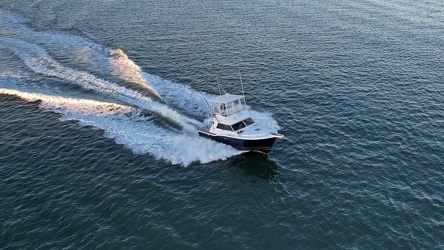 Powerboat off of the shore in Virginia Beach [01]